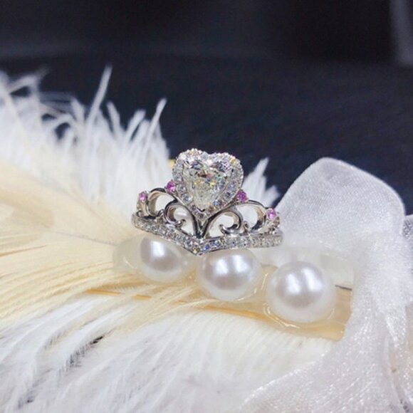 "Prinecess Heart Shape Twisted Beautiful 925 Silver Plated  for Women, UNVN12160 - Picture 4 of 8